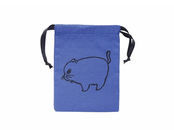 山鳩舎 DrawString Bag S Mochi Blue