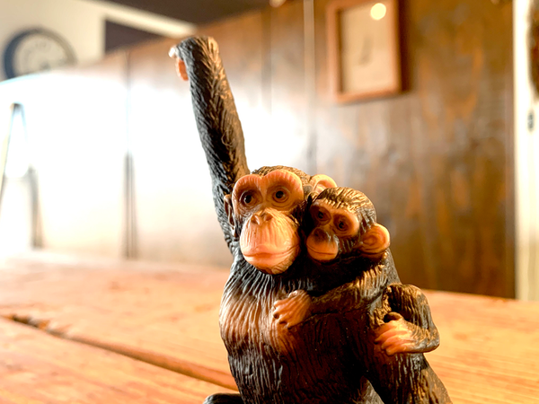 BULLYLAND CHIMPANZEE with BABY